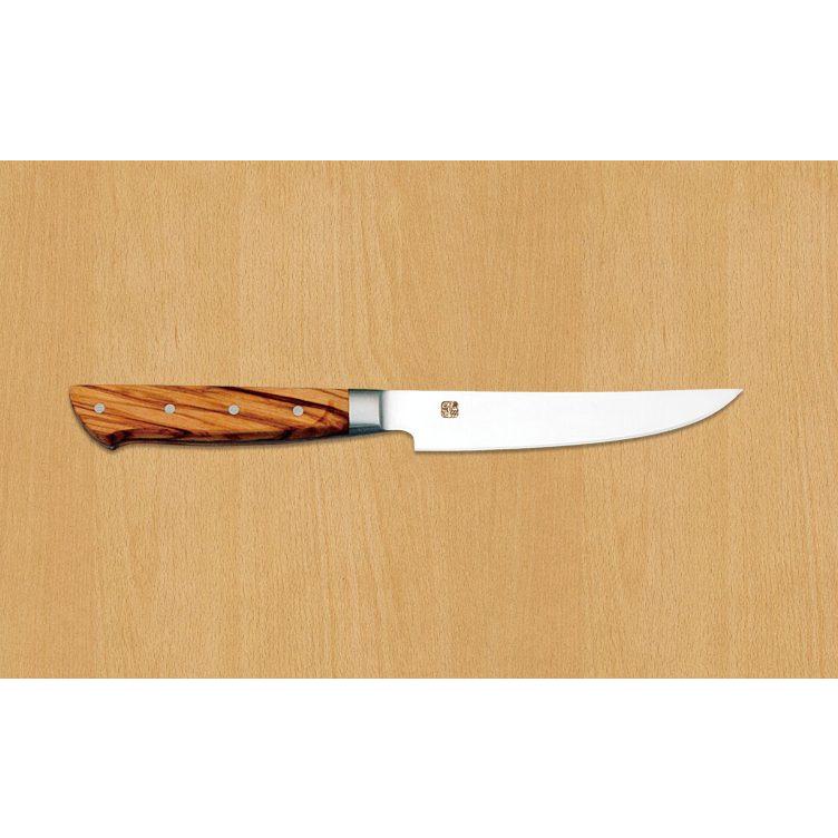Satake Ultra-Sharp Stainless Steel Steak Knife with Olive Wood Handle