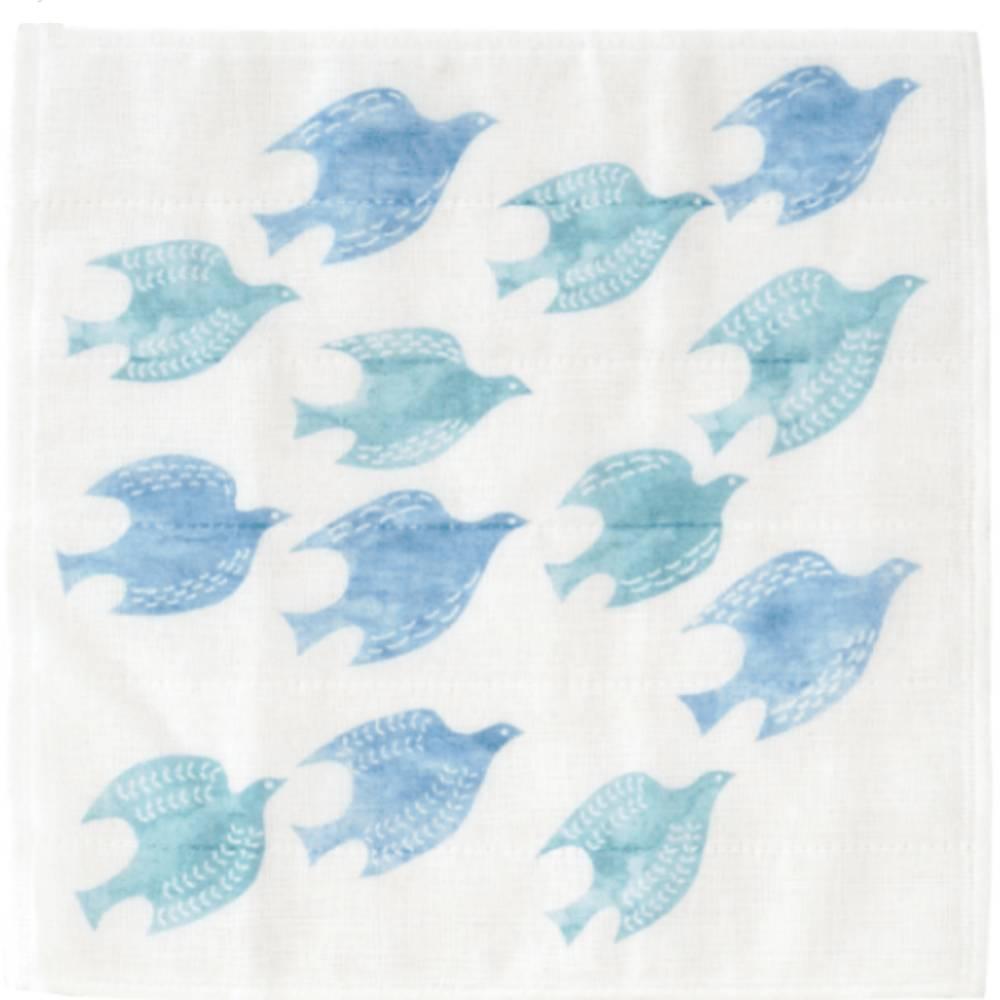 Seven‑Layer Muslin Dish Cloth – Blue Bird Cotton Towel