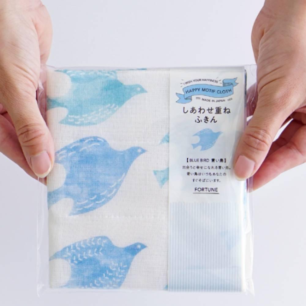 Seven‑Layer Muslin Dish Cloth – Blue Bird Cotton Towel