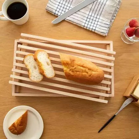 Shimanto Hinoki Cypress Bread Cutting Board – Premium Japanese Wood, 35×19.5×3.5 cm