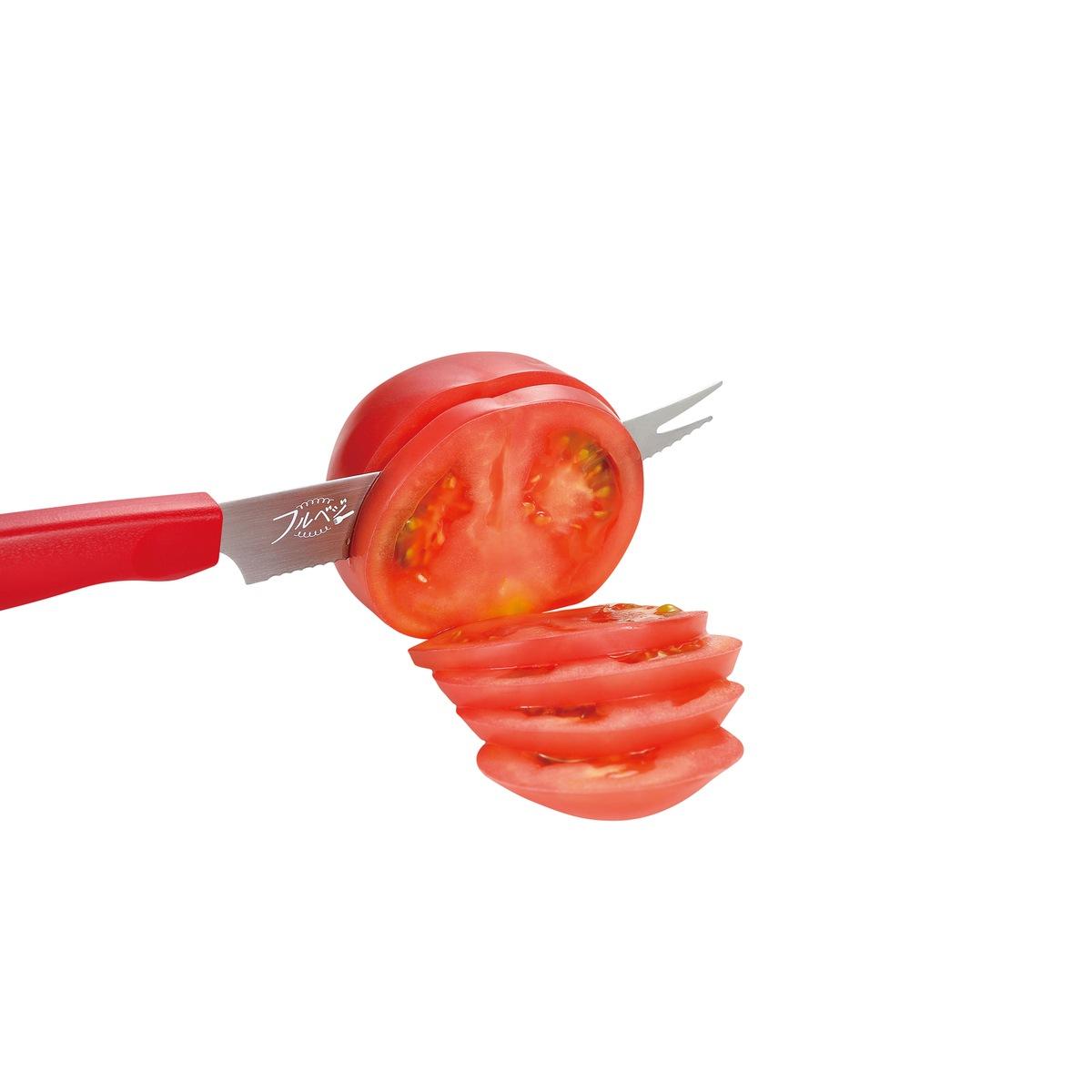 Shimomura Curved Serrated Bar Knife for Tomato & Cheese 230mm