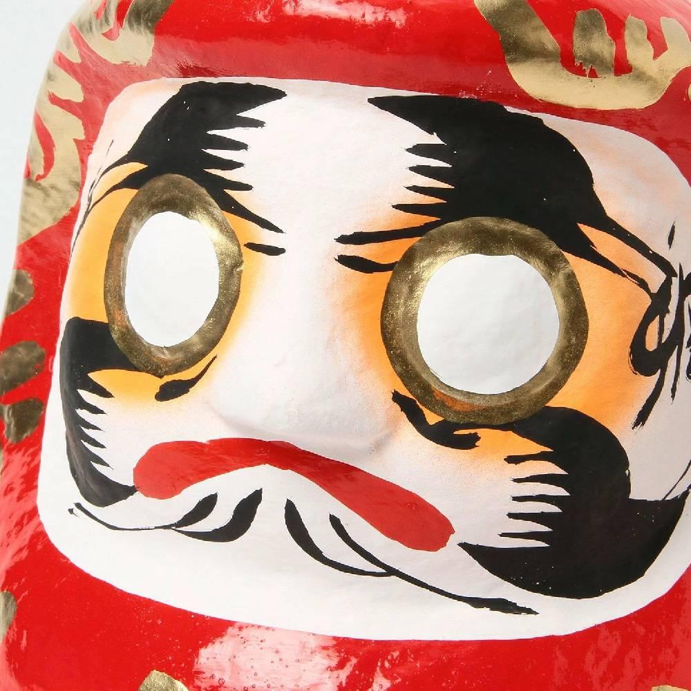 Handmade Shirakawa Red Daruma Luck Charm 25cm Good Luck Doll