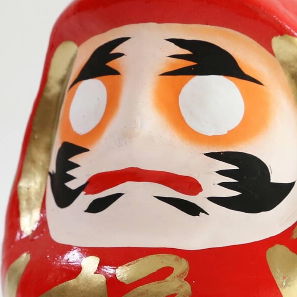 Handcrafted Red Shirakawa Daruma Lucky Charm Good Luck 12cm