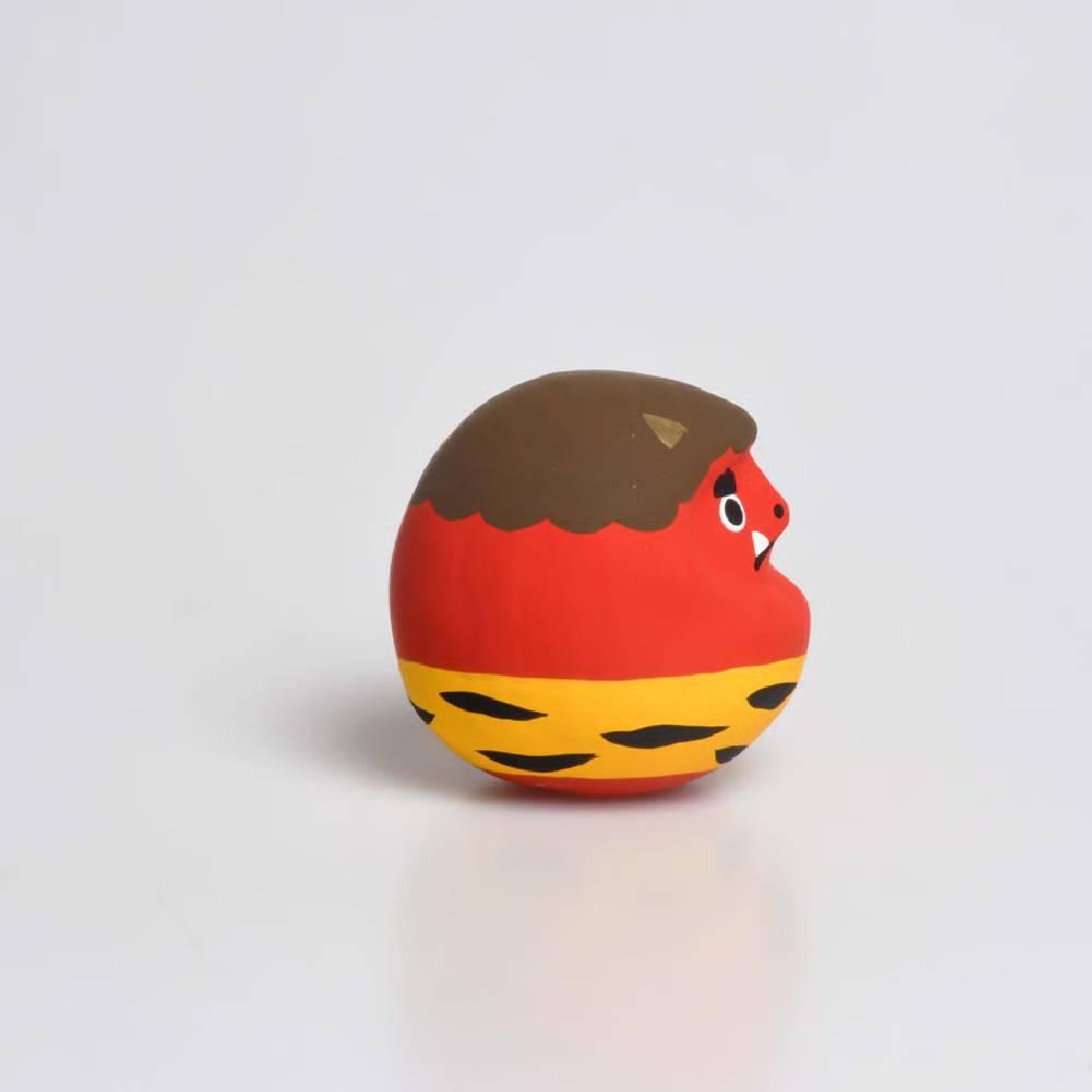 Handcrafted Shirakawa Red Oni Daruma Good Luck Charm 4.5cm