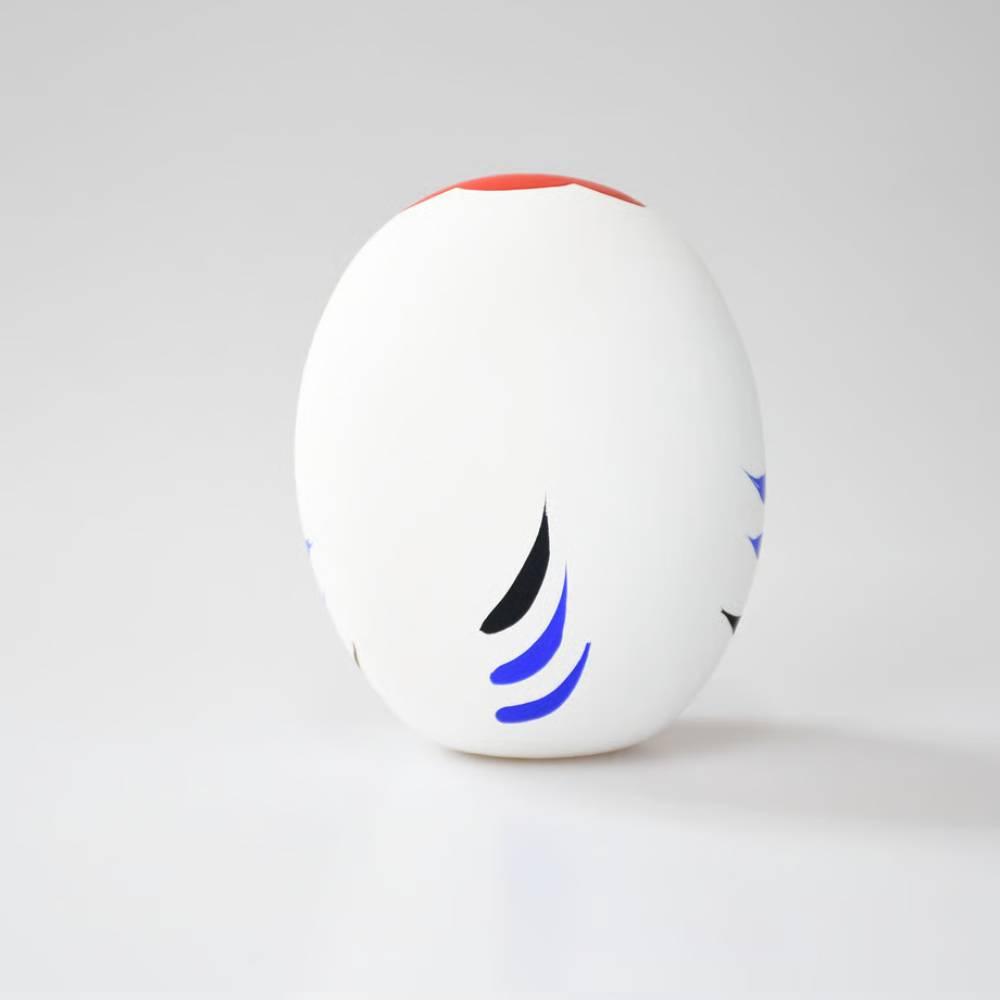 Handcrafted Shirakawa White Bird Daruma Luck Charm 8.5cm