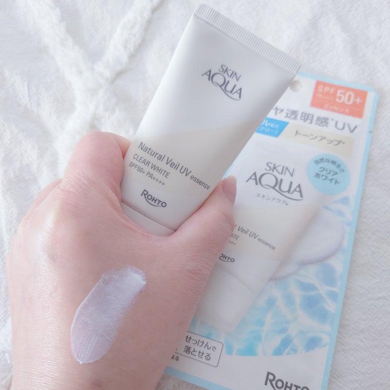 Skin Aqua Natural Veil UV Essence SPF50+ Clear White Sunscreen