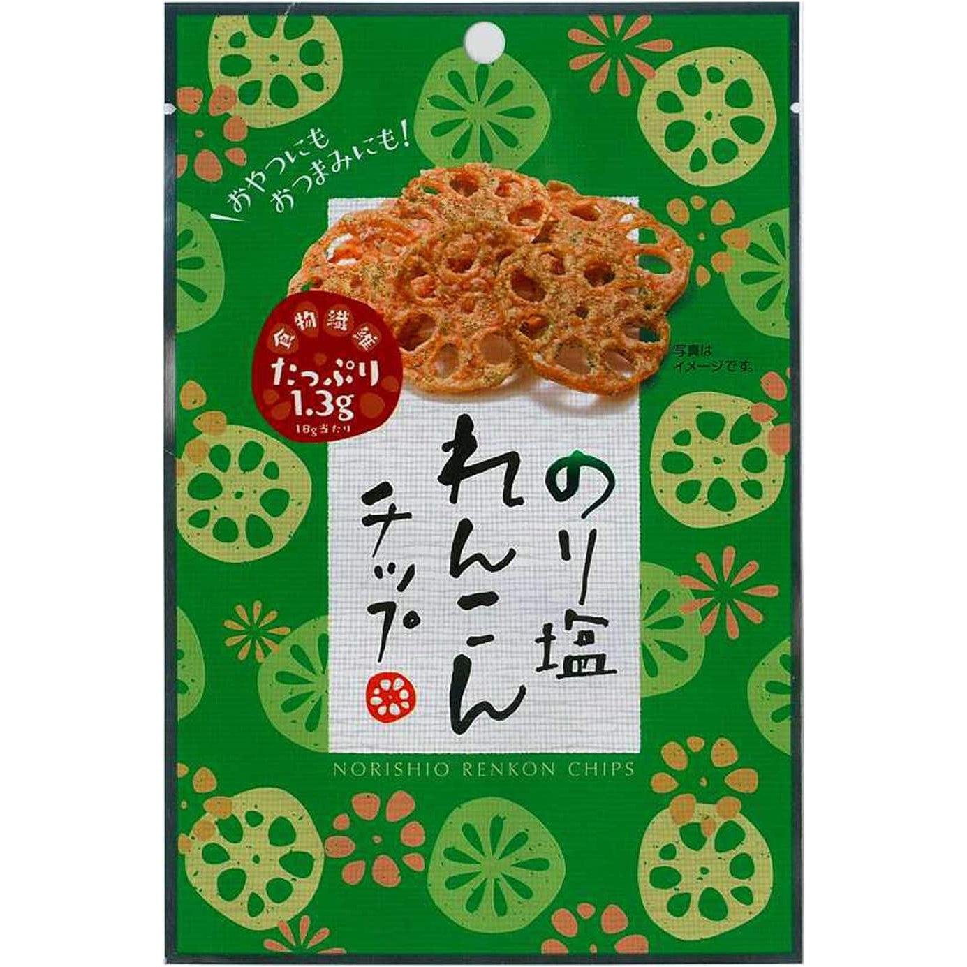 Sokan Nori Renkon Lotus Root Seaweed Chips Pack of 6