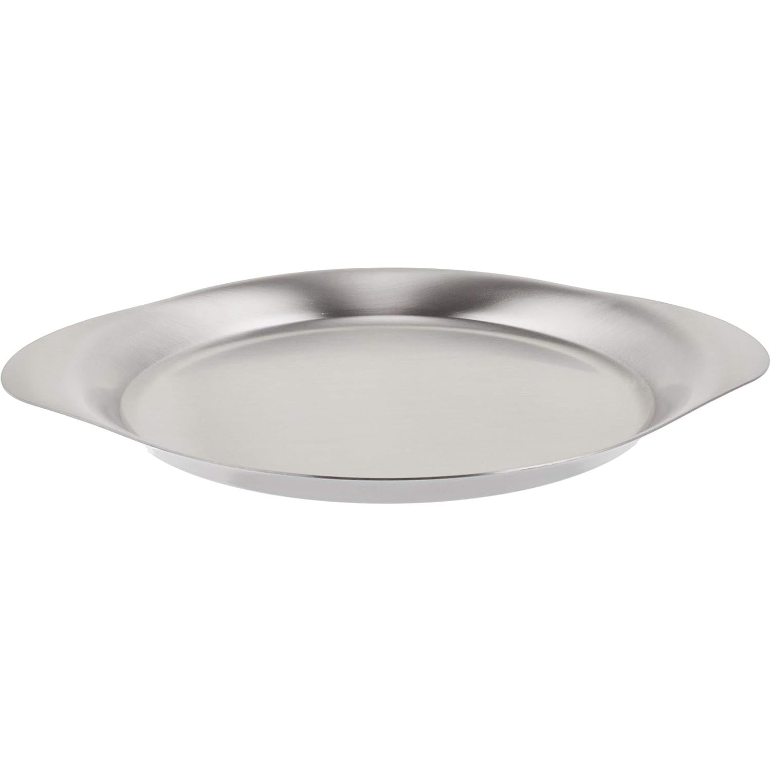 Sori Yanagi Matte Stainless Steel Serving Plate with Handles