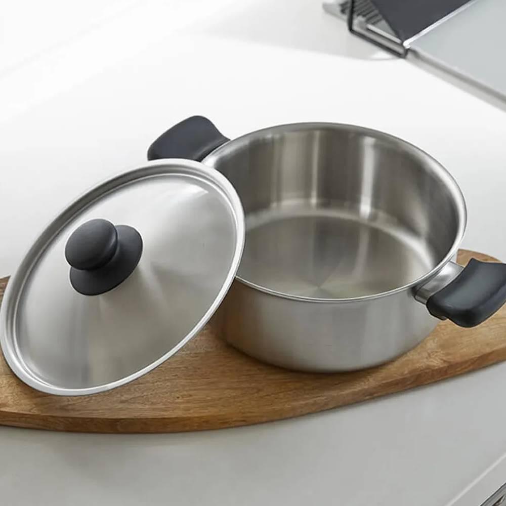 Sori Yanagi 3.8L Matte Finish Stainless Steel Pot with Lid