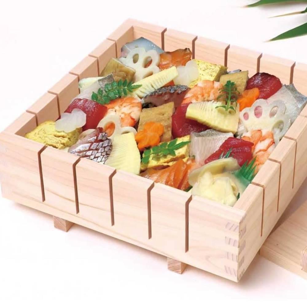 Square Hinoki Wood Oshizushi Press 22cm Square Sushi Mold