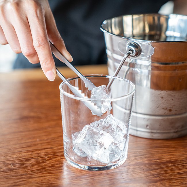 Premium Japanese Stainless Steel 155mm Ice Tongs for Cocktails