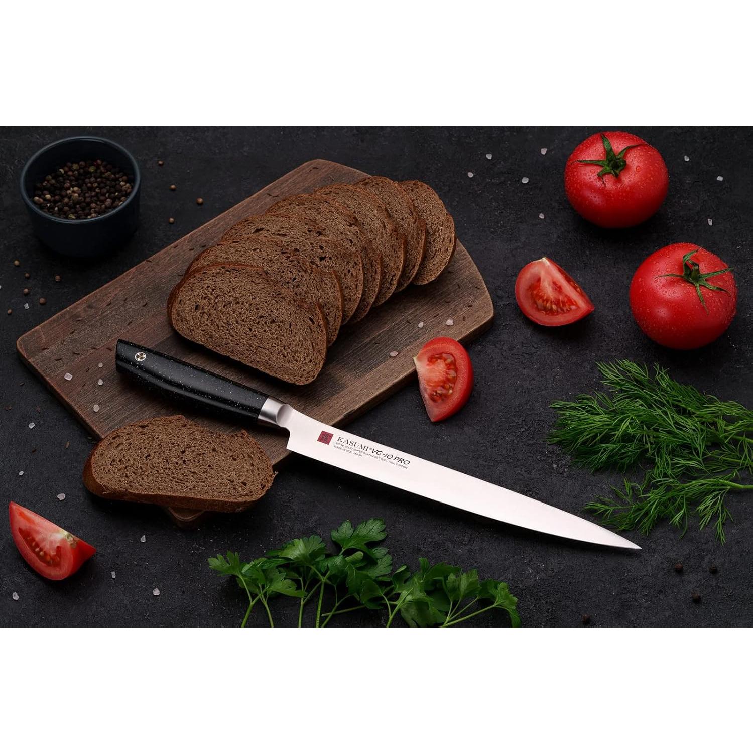 Premium Japanese Kasumi VG10 Ham Slicer 24cm Thin Slicing Knife
