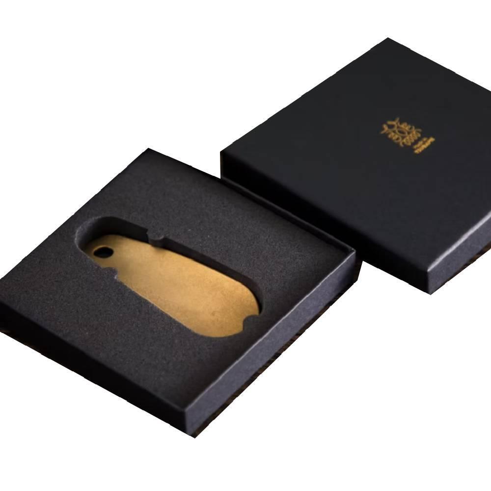 Tanabe Handcrafted Brass Shoehorn Textured Matte Finish Gift Box