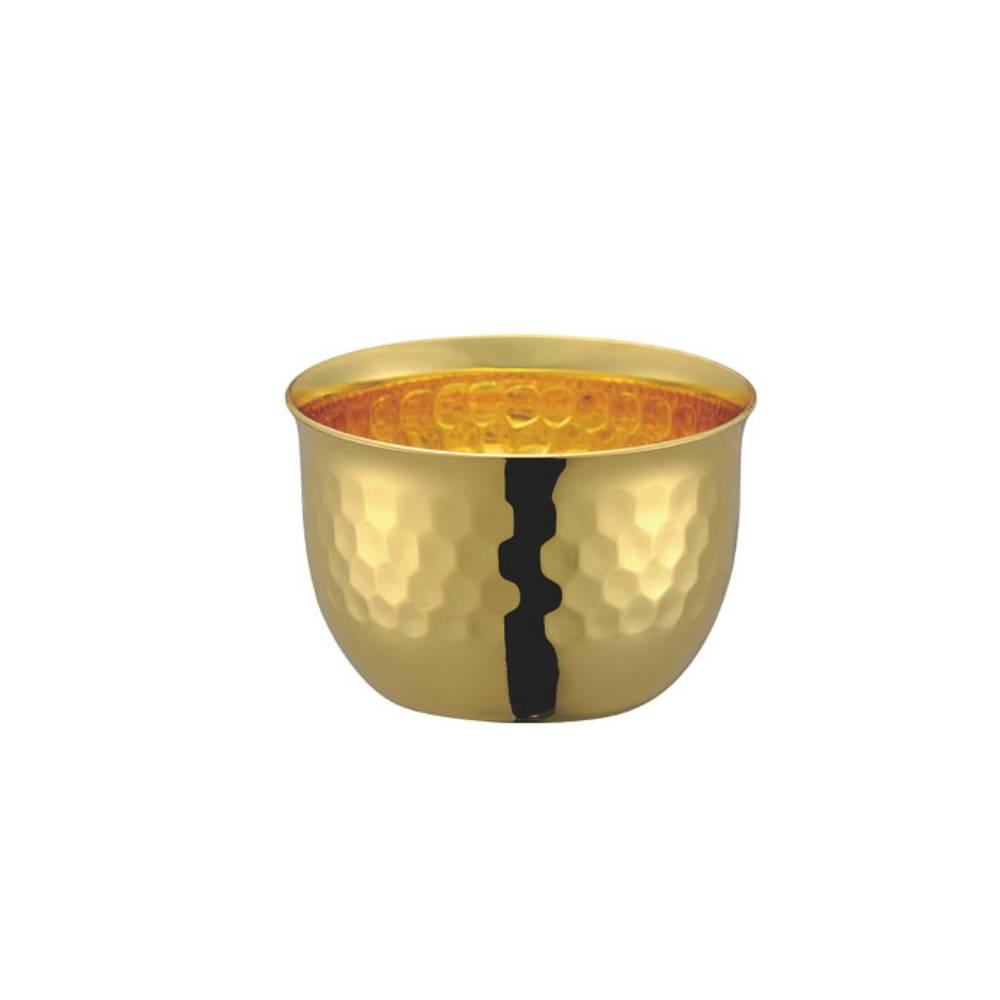 Tanabe Hand-Hammered 24K Gold Plated Copper Sake Cup Pair 90ml