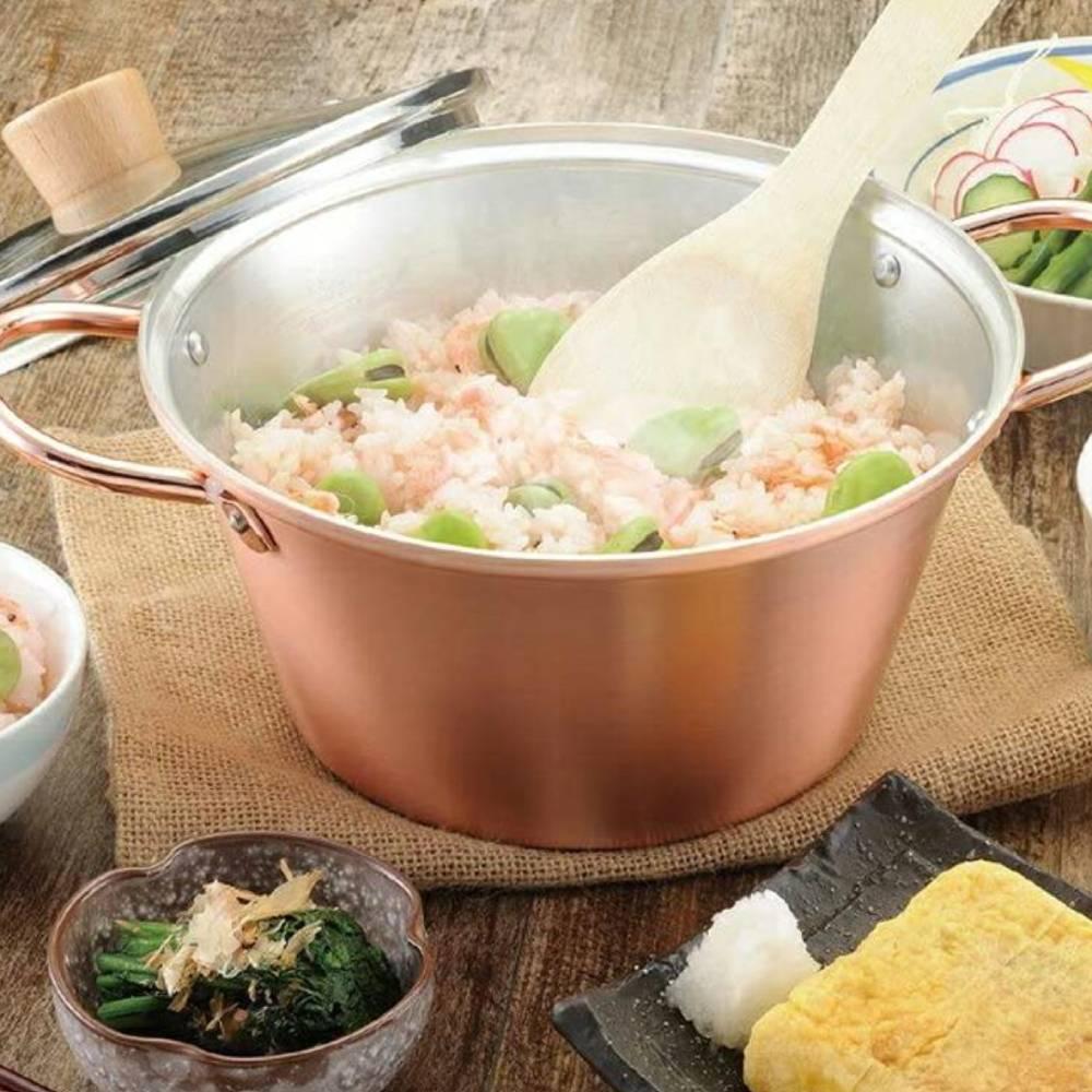 Tanabe 15cm High Conductivity Copper Stew Pot with Lid