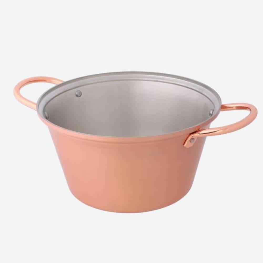 Tanabe 15cm High Conductivity Copper Stew Pot with Lid