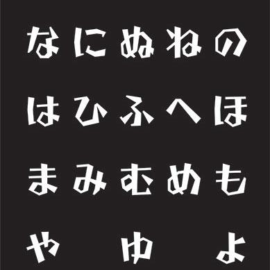 Traditional Hand‑Dyed Japanese Tenugui with Hiragana Alphabet Design