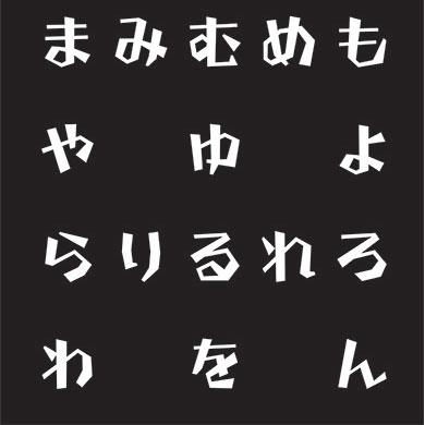 Traditional Hand‑Dyed Japanese Tenugui with Hiragana Alphabet Design