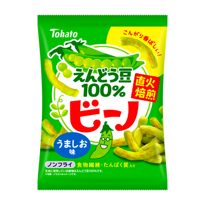 Tohato Beano Fire Roasted Green Pea Chips 12‑Pack Premium Japanese Snack
