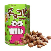 Tohato Chocobi Star Shaped Chocolate Corn Puff Snack with Shin-Chan Sticker 25g (Pack of 3)