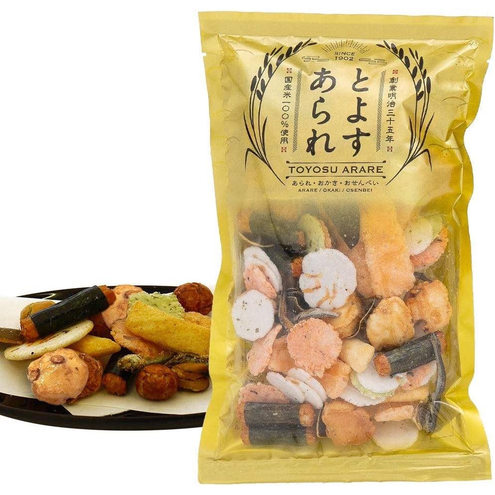 Toyosu Arare Japanese Rice Cracker Assortment 9 Types 80g x3