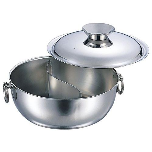Premium Dual-Compartment Japanese Shabu Shabu Pot with Lid 25cm