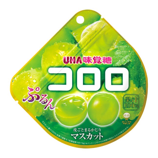 UHA Mikakuto Kororo White Muscat Grape Gummy Candy 48g Pack