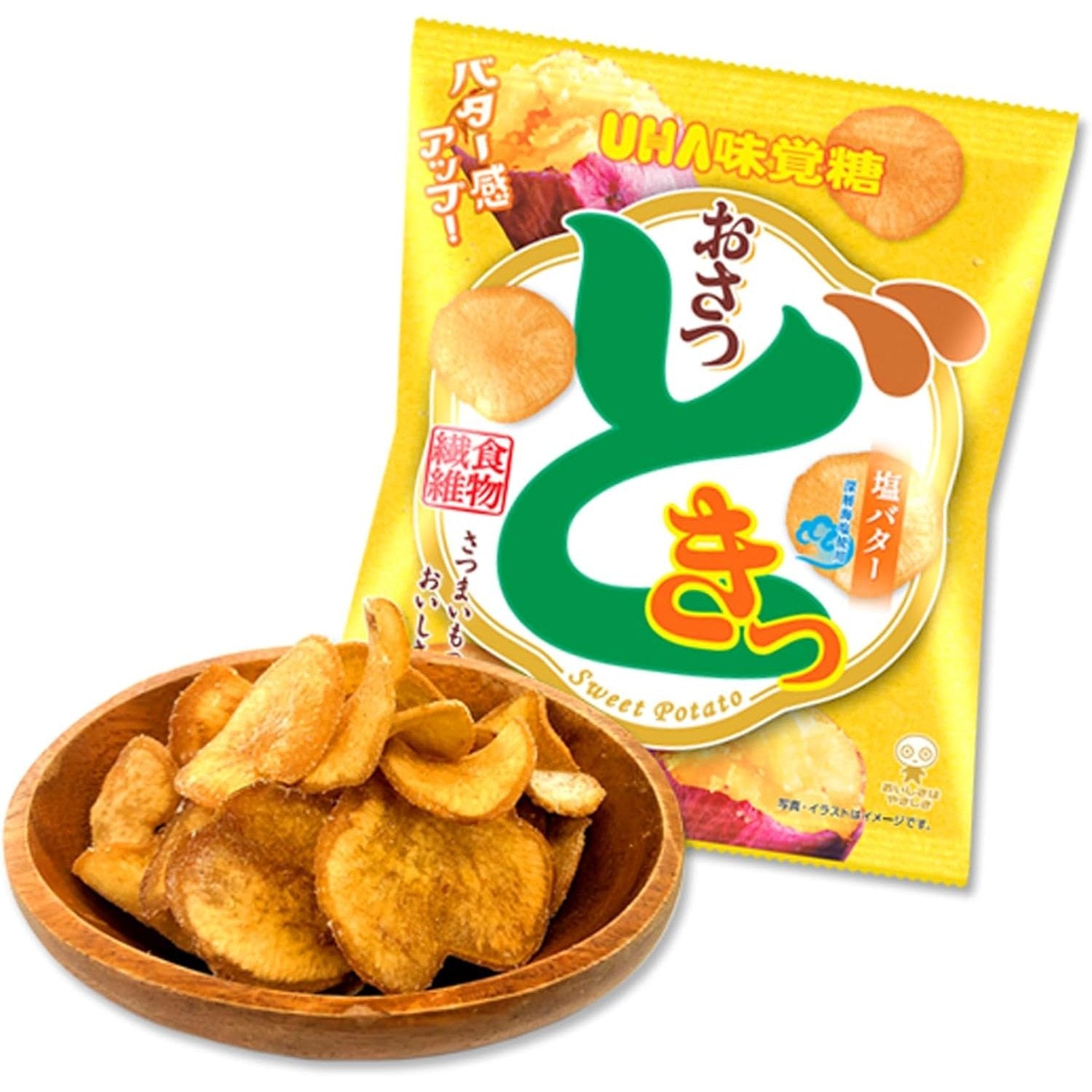 UHA Mikakuto Salted Butter Sweet Potato Chips 3-Pack