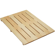 Umezawa Premium Hinoki Sunoko Wooden Bath Mat featuring natural light wood grain and slatted design for drainage