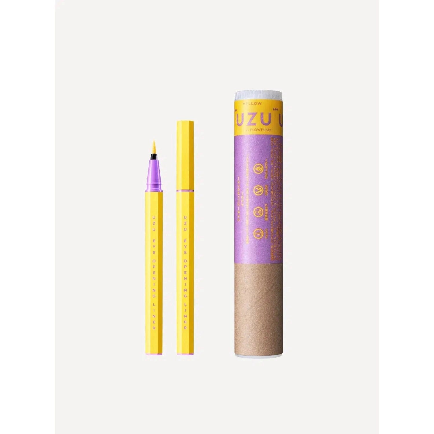 Uzu FlowFushi Precise Brush Liquid Eyeliner – 13 Vibrant Shades
