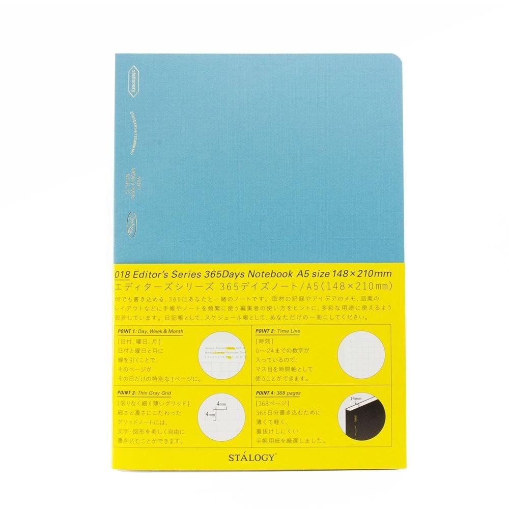 Nitto Stalogy A5 Grid Notebook – 365-Day Planner, Japanese Quality