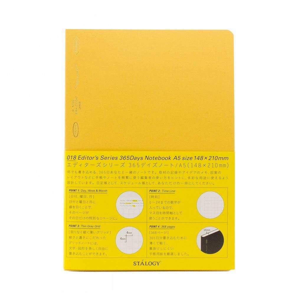 Nitto Stalogy A5 Grid Notebook – 365-Day Planner, Japanese Quality