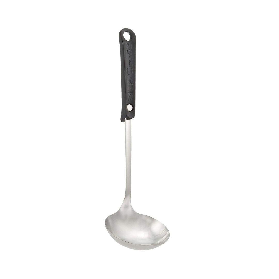 Vita Craft Large Stainless Steel Ladle with Heat‑Resistant Resin Handle 30cm