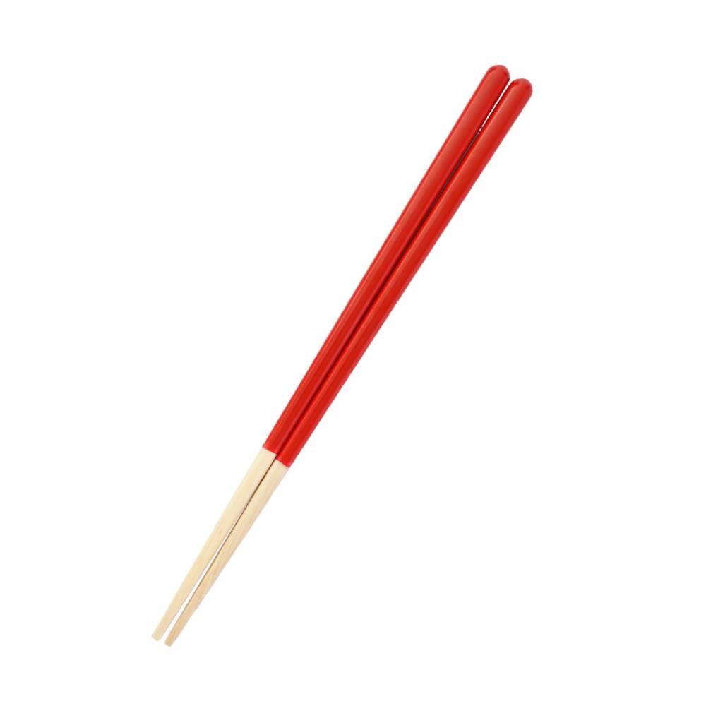 Non‑Slip Wooden Chopsticks 23 cm – Dishwasher Safe, Red/Blue/Black