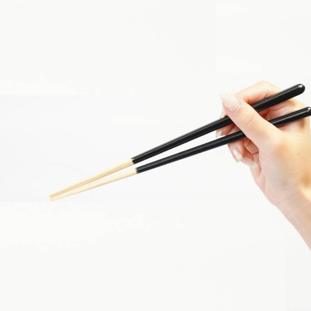 Non‑Slip Wooden Chopsticks 23 cm – Dishwasher Safe, Red/Blue/Black