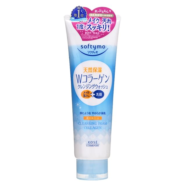 Kose Softymo Collagen Cleansing Wash - Rich, hydrating facial cleanser with collagen for supple and radiant skin.