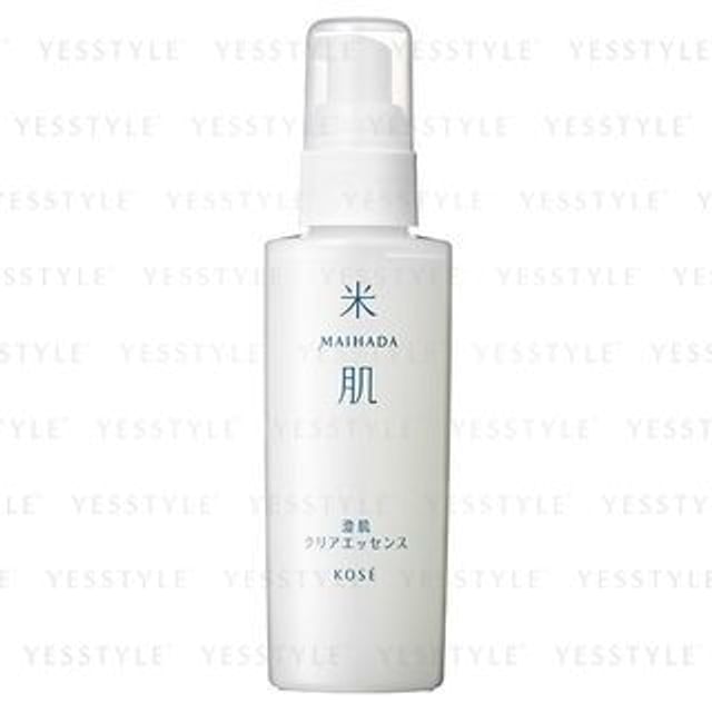 Kose Maihada Clear Skin Clear Essence bottle on a white background, showcasing the product label and texture.