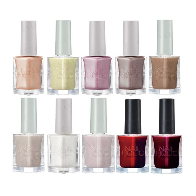 Kose Nail Holic 24_7 Nail Color displayed in various stunning shades.