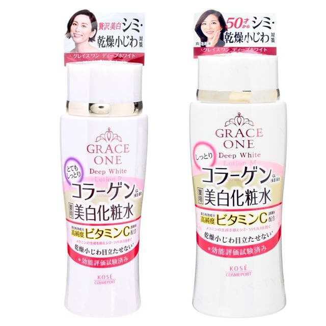 Kose Grace One Deep White Lotion - Medicated Brightening Toner for Mature Skin
