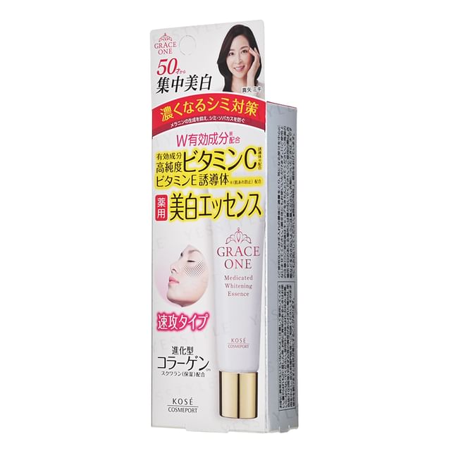 Kose Grace One Whitening Essence bottle with radiant skin effects