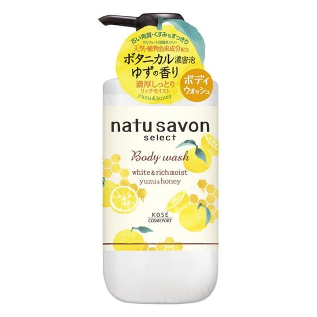 Kose Natu Savon Select Body Wash White & Rich Moist Yuzu & Honey bottle