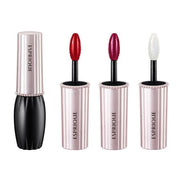 Kose Esprique Vinyl Glow Rouge lipstick in various shades, showcasing the high-shine finish and rich color payoff.