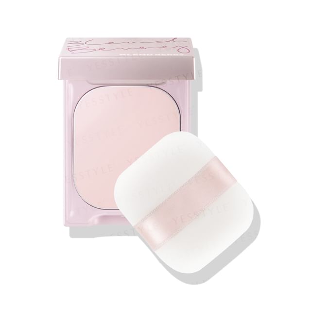 Kose Blend Berry 3-Way Powder compact showcasing blush, highlighter, and eyeshadow functionality.