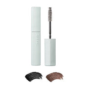 Kose Fasio Permanent Curl Mascara Waterproof Volume - Close-up showing the mascara brush and results on lashes.