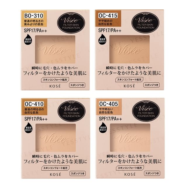 Kose Visee Filter Skin Foundation Refill - SPF 17 PA++ Poreless Finish