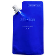 Kose Sekkisei Clear Wellness Smoothing Milk Refill package showcasing the product and its eco-friendly benefits.