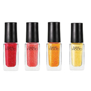 Kose Nail Holic Glamour Glitter Nail Polish Collection - Swatches of shimmering glitter colors.