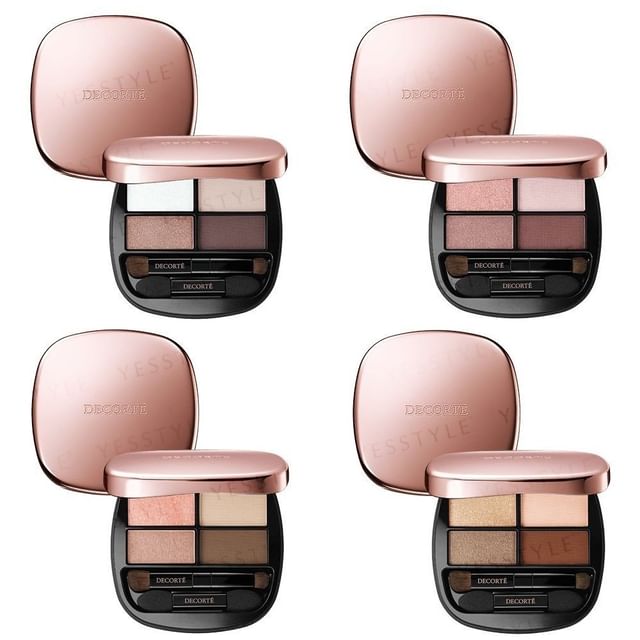 Kose DECORTE Contouring Eye Shadow Palette - Close-up showcasing the curated shades and luxurious texture.