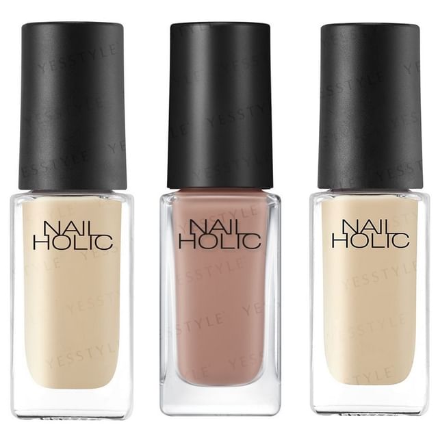 Kose Nail Holic Sheer Milk Color nail polish collection. Delicate milk-inspired shades for a natural, elegant manicure.