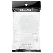 Kose DECORTE Vitality Tuning Lotion Mask packaging and application showing hydrated and radiant skin.